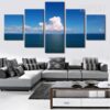 Calm Sea At Noon - Nature 5 Panel Canvas Art Wall Decor