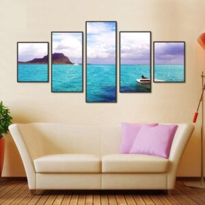 Calm Waters 2 - Nature 5 Panel Canvas Art Wall Decor