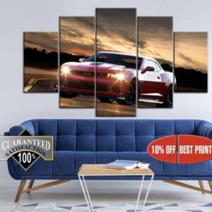 Camaro Muscle Car Sports - Automative 5 Panel Canvas Art Wall Decor