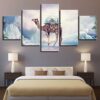 Camel Castle 1 - Animal 5 Panel Canvas Art Wall Decor