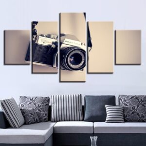 Camera 1 - Abstract 5 Panel Canvas Art Wall Decor