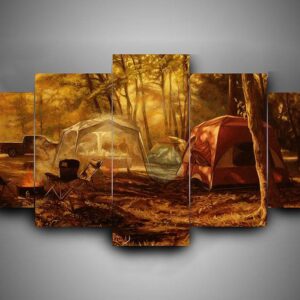 Camping 1 - Sport 5 Panel Canvas Art Wall Decor