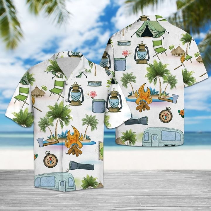 Camping Lover Hawaiian Shirt Summer Button Up Camping Lover Hawaiian Shirt Summer Button Up