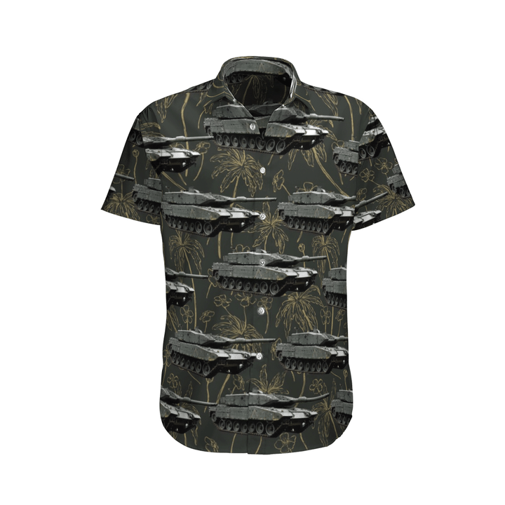 Canadian Army Leopard 2A6M Hawaiian Shirt Canadian Army Leopard 2A6M Hawaiian Shirt