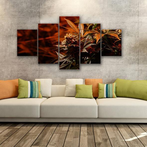 Cannabis - Nature 5 Panel Canvas Art Wall Decor Cannabis - Nature 5 Panel Canvas Art Wall Decor