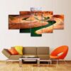 Canyon River - Nature 5 Panel Canvas Art Wall Decor