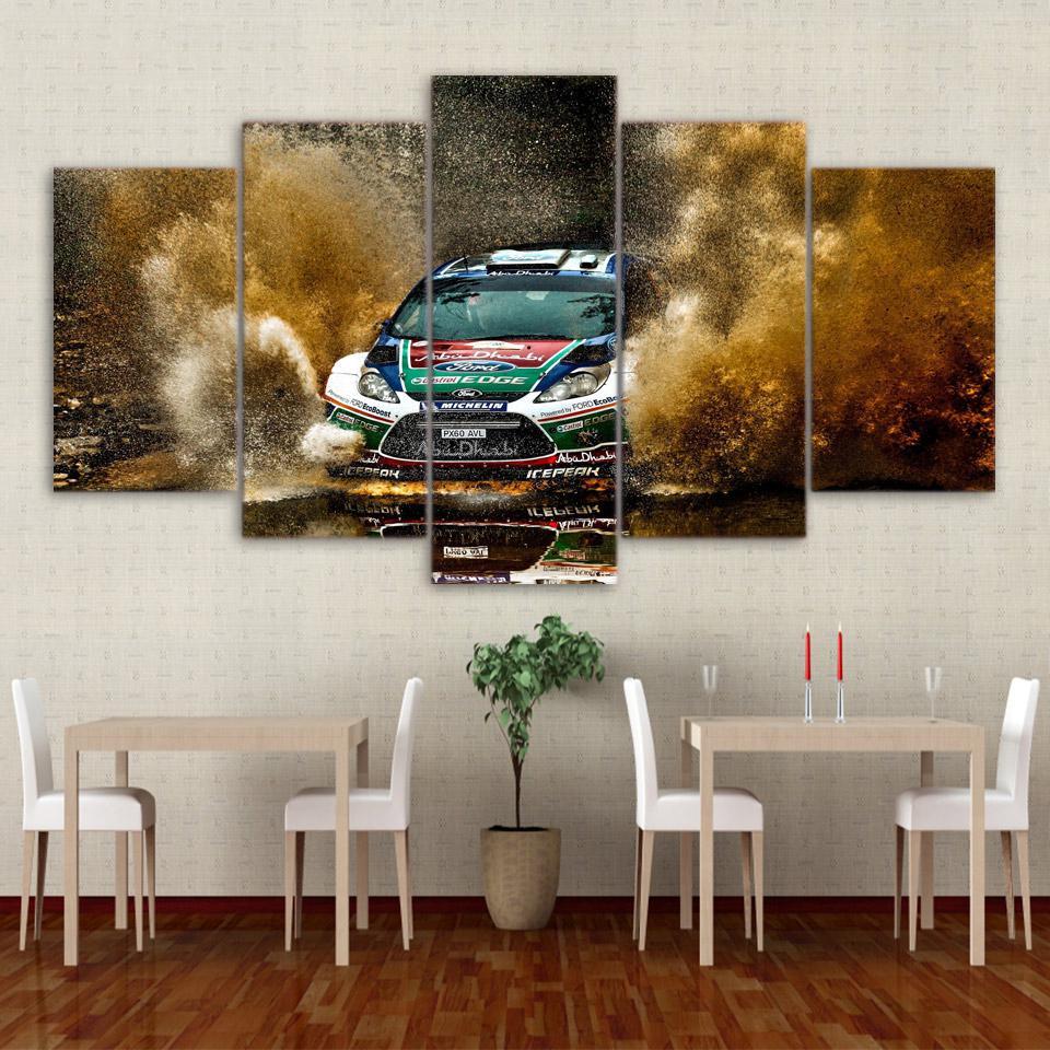 Car Fly Sand - Automative 5 Panel Canvas Art Wall Decor Car Fly Sand - Automative 5 Panel Canvas Art Wall Decor