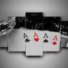 Cards 3 - Abstract 5 Panel Canvas Art Wall Decor