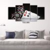 Cards And Chips - Abstract 5 Panel Canvas Art Wall Decor