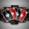 Cards - Abstract 5 Panel Canvas Art Wall Decor