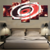 Carolina Hurricanes Hockey 1 Sport - 5 Panel Canvas Art Wall Decor