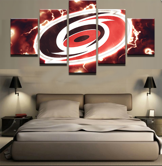 Carolina Hurricanes Hockey 1 Sport - 5 Panel Canvas Art Wall Decor Carolina Hurricanes Hockey 1 Sport - 5 Panel Canvas Art Wall Decor