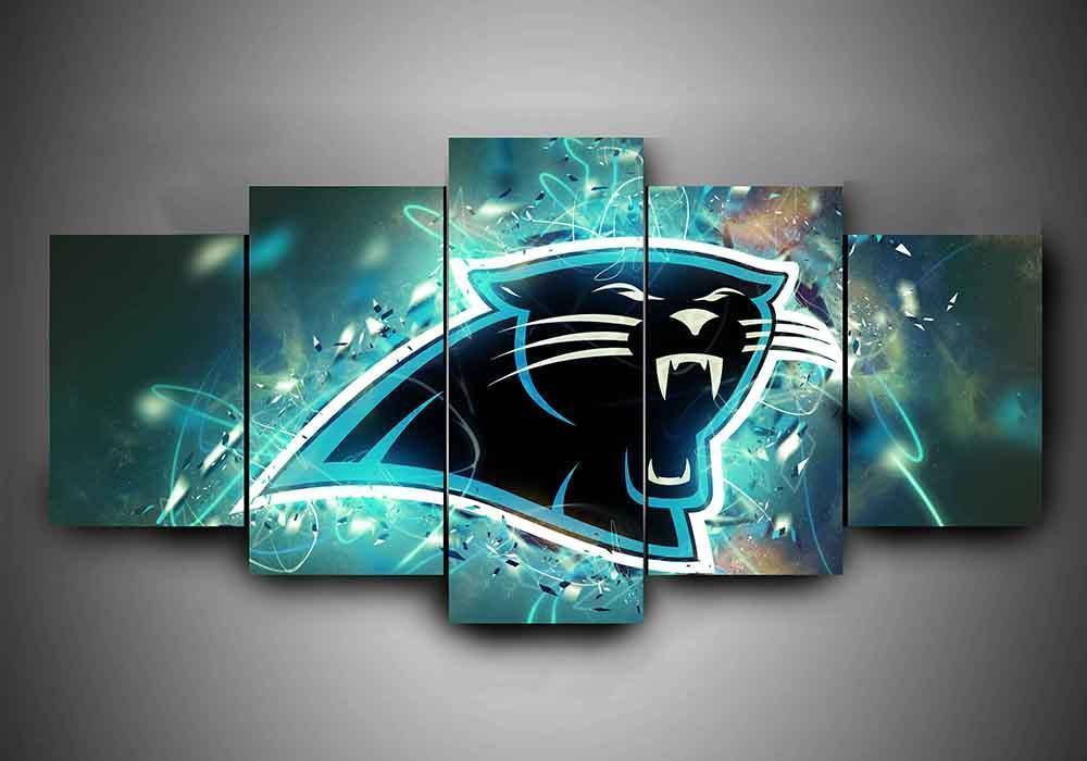 Carolina Panthers 2 - Sport 5 Panel Canvas Art Wall Decor Carolina Panthers 2 - Sport 5 Panel Canvas Art Wall Decor