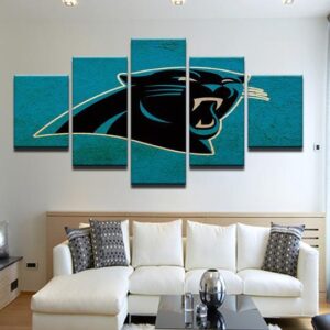 Carolina Panthers 7 - Sport 5 Panel Canvas Art Wall Decor