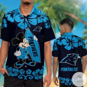 Carolina Panthers & Mickey Mouse Hawaiian Shirt