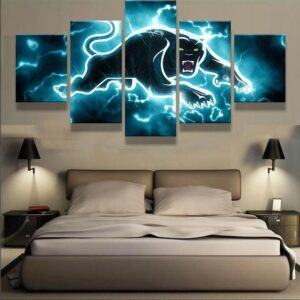 Carolina Panthers Sports - Sport 5 Panel Canvas Art Wall Decor