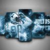 Carolina Panthers - Julius Peppers #2 - Sport 5 Panel Canvas Art Wall Decor