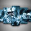 Carolina Panthers - Ryan Kalil - Sport 5 Panel Canvas Art Wall Decor