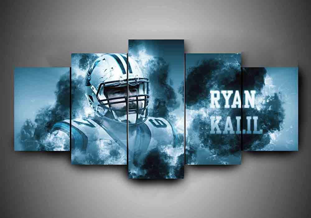 Carolina Panthers - Ryan Kalil - Sport 5 Panel Canvas Art Wall Decor Carolina Panthers - Ryan Kalil - Sport 5 Panel Canvas Art Wall Decor