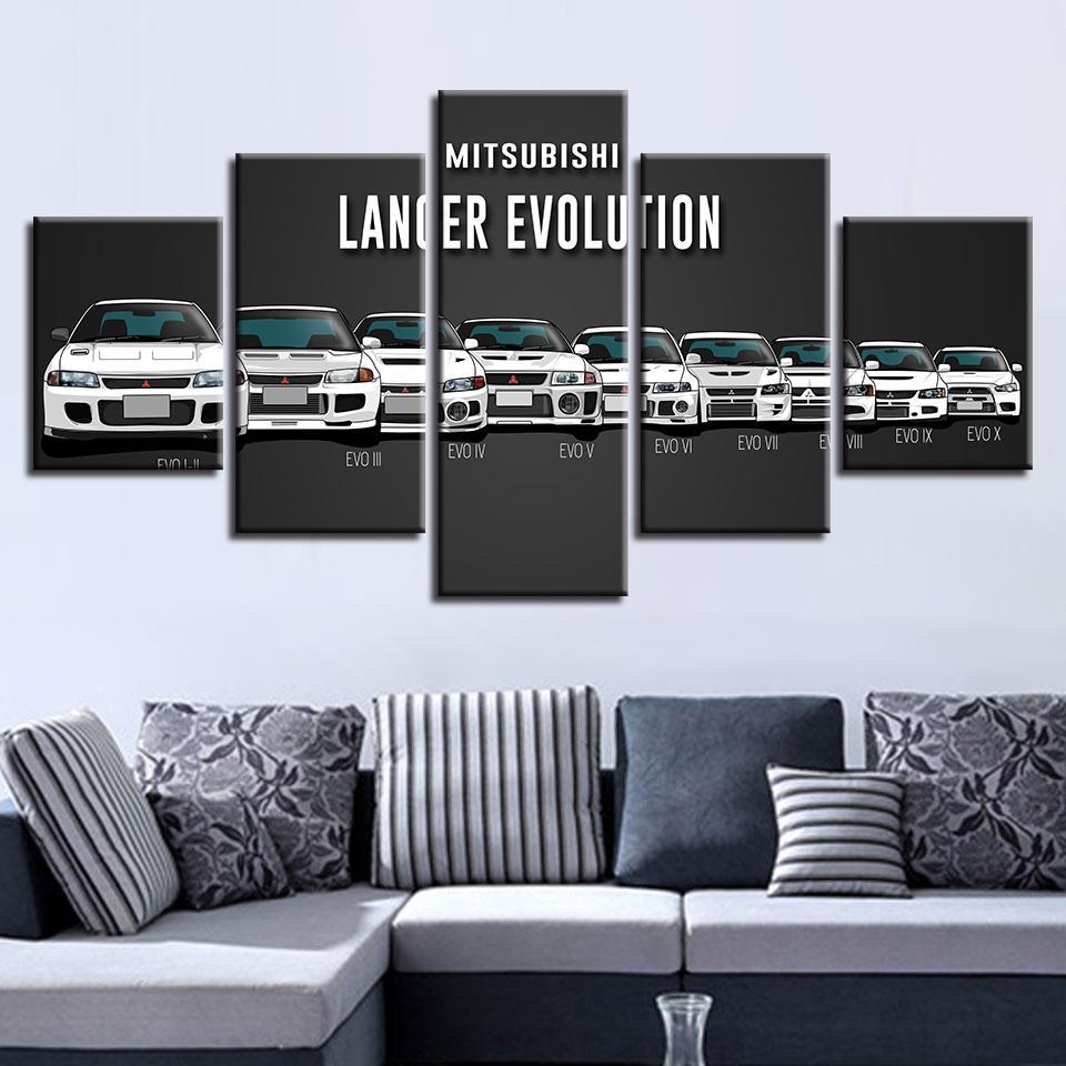 Cars Abstract Vintage - Automative 5 Panel Canvas Art Wall Decor Cars Abstract Vintage - Automative 5 Panel Canvas Art Wall Decor