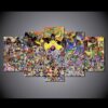 Cartoon Dragon Ball 01 - Anime 5 Panel Canvas Art Wall Decor