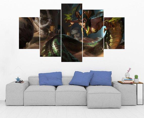 Cassiopeia - League Of Legends - Gaming 5 Panel Canvas Art Wall Decor Cassiopeia - League Of Legends - Gaming 5 Panel Canvas Art Wall Decor