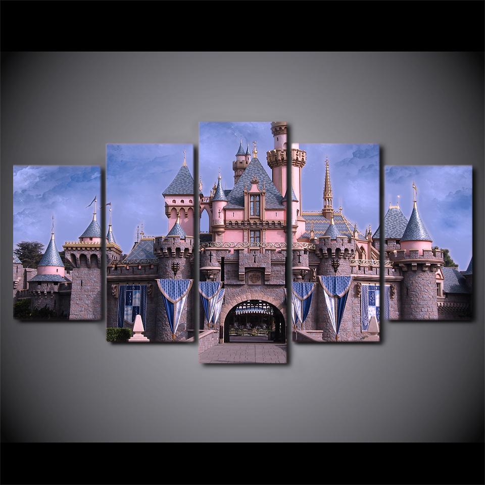 Castle 22 - Nature 5 Panel Canvas Art Wall Decor Castle 22 - Nature 5 Panel Canvas Art Wall Decor