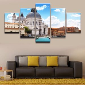 Castle 3 - Nature 5 Panel Canvas Art Wall Decor