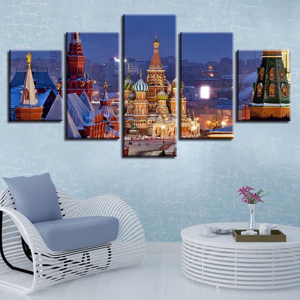 Castle 4 - Nature 5 Panel Canvas Art Wall Decor Castle 4 - Nature 5 Panel Canvas Art Wall Decor