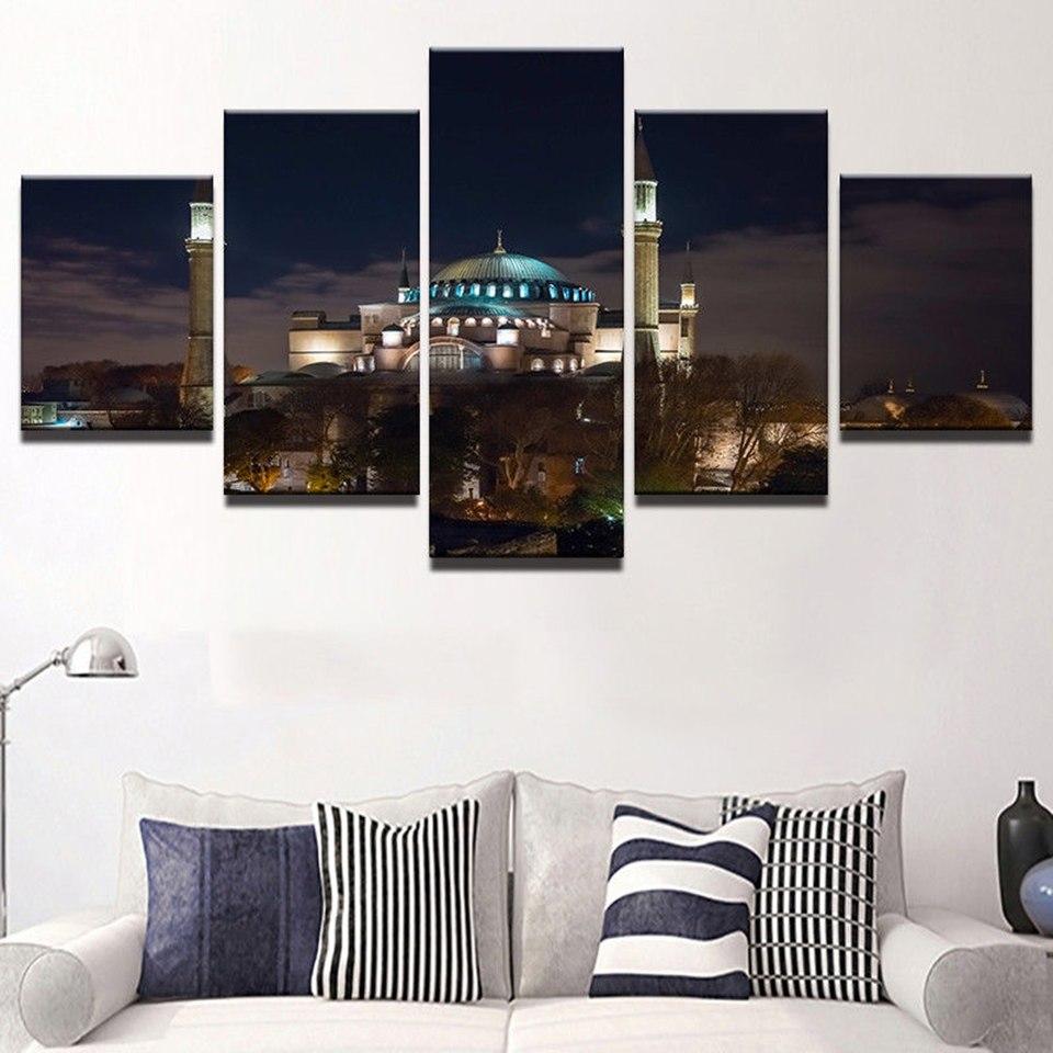 Castle 5 - Nature 5 Panel Canvas Art Wall Decor Castle 5 - Nature 5 Panel Canvas Art Wall Decor