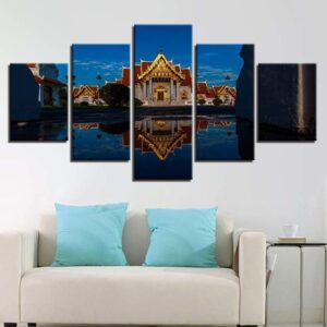 Castle 6 - Nature 5 Panel Canvas Art Wall Decor
