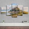 Castle Building 39 - Nature 5 Panel Canvas Art Wall Decor