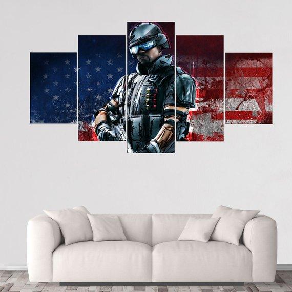 Castle Rainbow Six Siege - Gaming 5 Panel Canvas Art Wall Decor Castle Rainbow Six Siege - Gaming 5 Panel Canvas Art Wall Decor