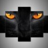 Cat 1 - Animal 5 Panel Canvas Art Wall Decor