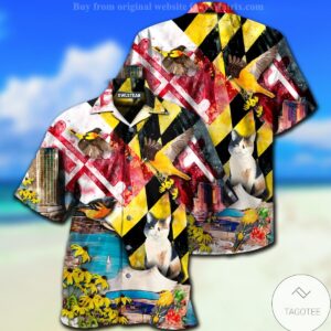 Cat Beautiful Maryland State Hawaiian Shirt