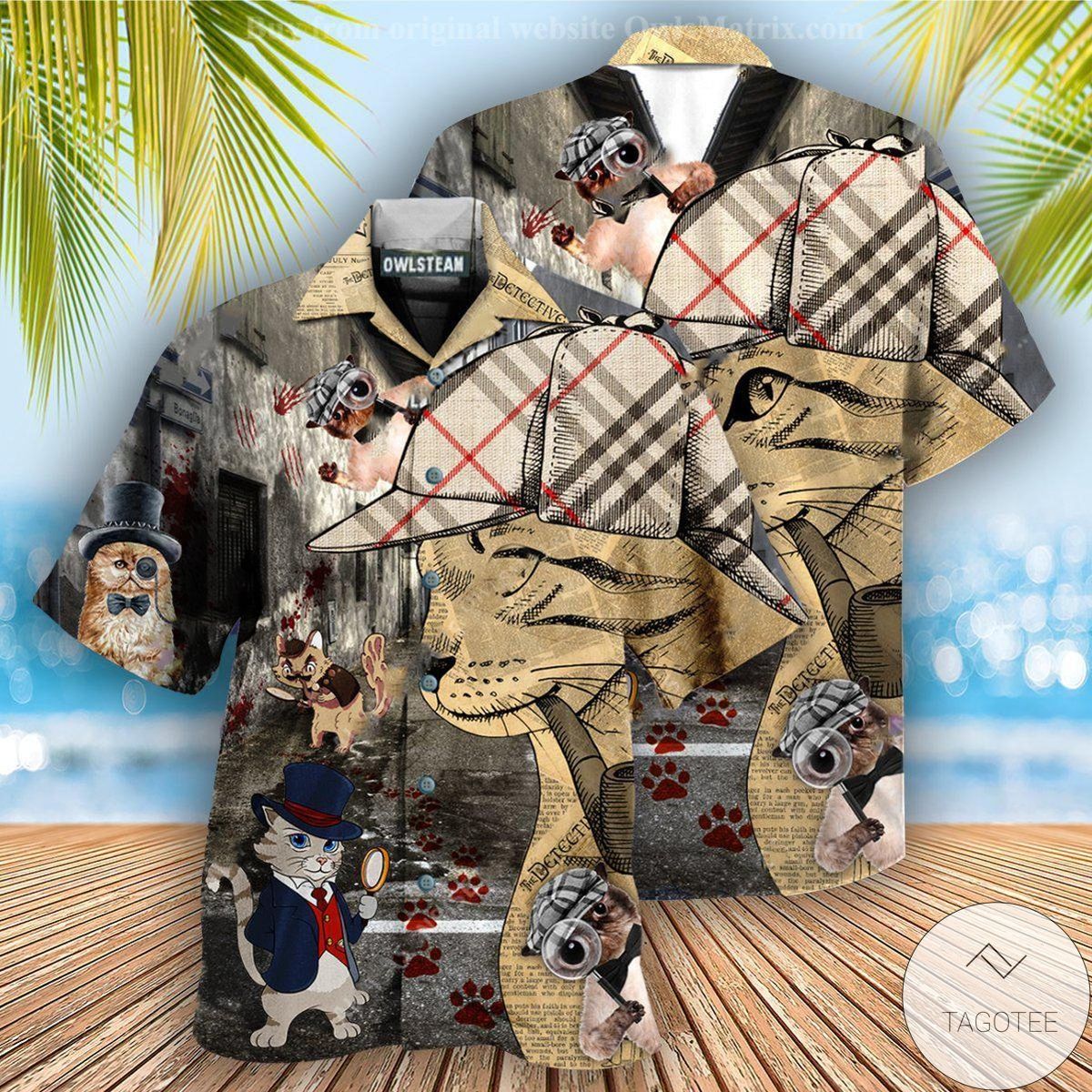 Cat Master Detective Hawaiian Shirt Cat Master Detective Hawaiian Shirt