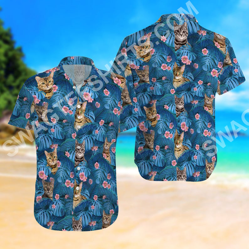 Cat Summer Vacation All Over Printed Hawaiian Shirt Cat Summer Vacation All Over Printed Hawaiian Shirt