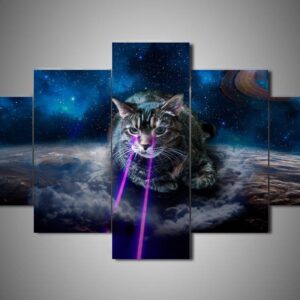 Cat - Animal 5 Panel Canvas Art Wall Decor