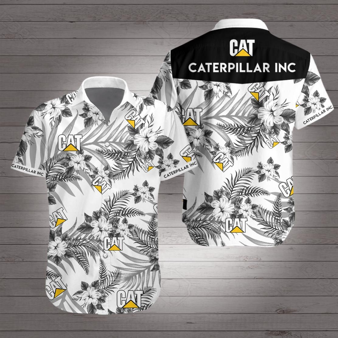 Caterpillar Hawaiian Shirt Summer Button Up Caterpillar Hawaiian Shirt Summer Button Up