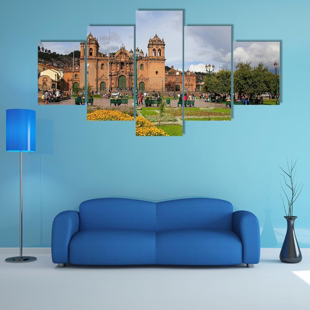 Cathedral Basilica In Peru - Nature 5 Panel Canvas Art Wall Decor Cathedral Basilica In Peru - Nature 5 Panel Canvas Art Wall Decor