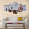 Cathedral Of Santa Maria Del Fiore - Nature 5 Panel Canvas Art Wall Decor