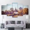 Cathedral of the Autumn - Nature 5 Panel Canvas Art Wall Decor