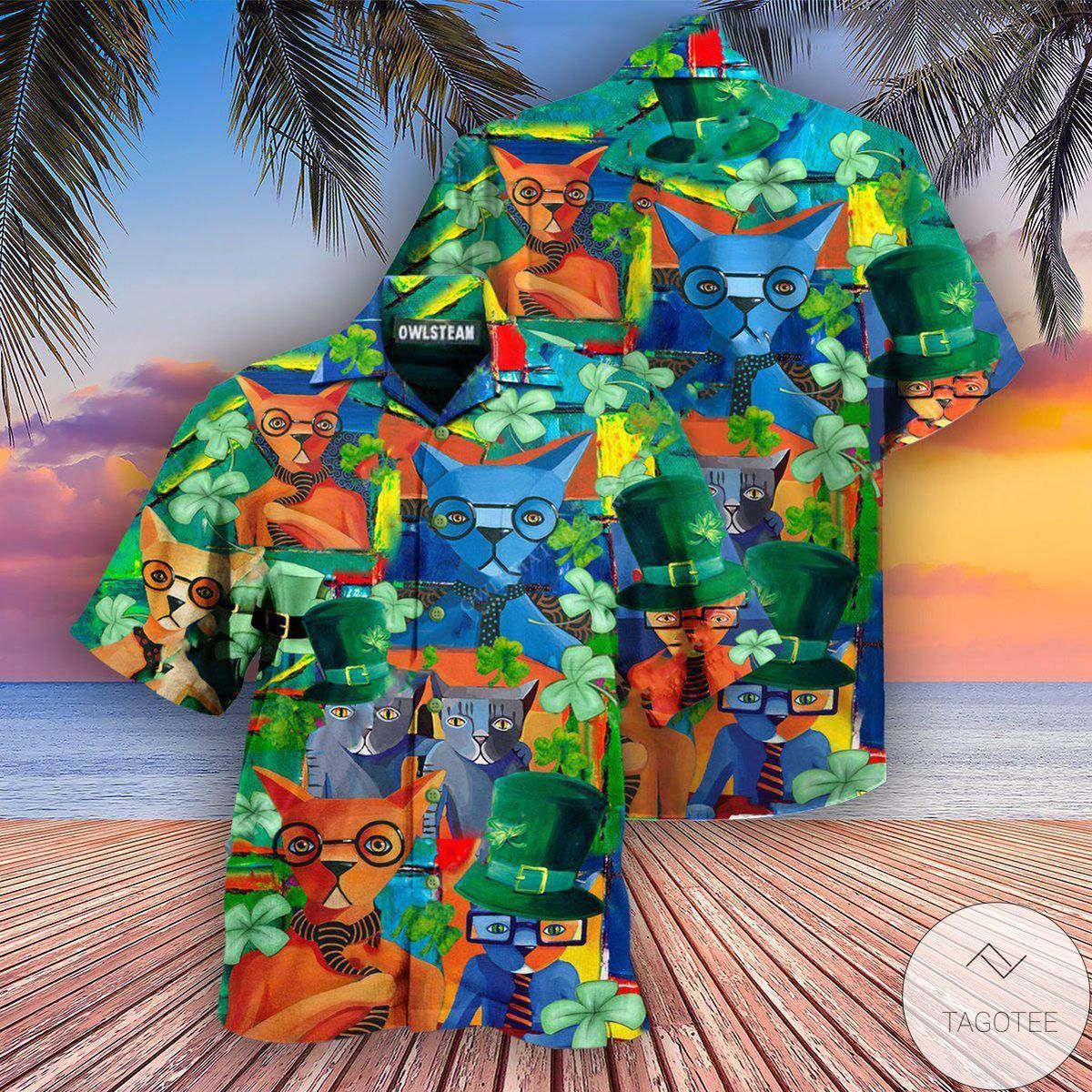 Cats Have A Purrfect Saint Patricks Day Hawaiian Shirt Cats Have A Purrfect Saint Patricks Day Hawaiian Shirt