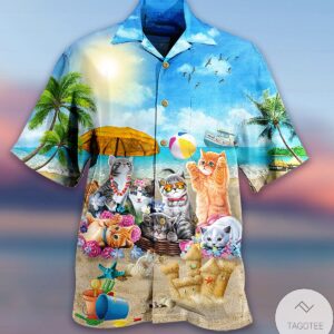 Cats Love Beach Sunshine Hawaiian Shirt