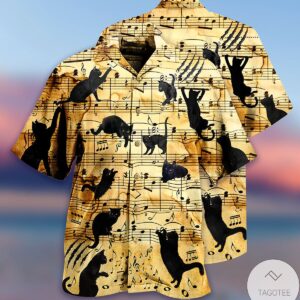 Cats Love Music Hawaiian Shirt