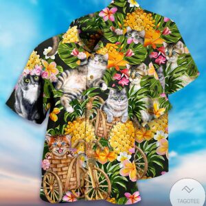 Cats Lovely And Flowers Garden Hawaiian Shirt