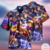 Cats Ride Food In Space Hawaiian Shirt