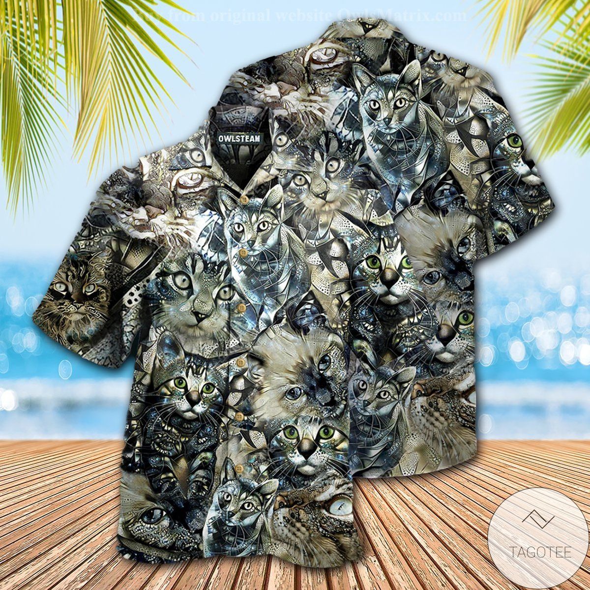 Cats Vintage Neutral Flower Hawaiian Shirt Cats Vintage Neutral Flower Hawaiian Shirt