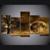 Celestial Body - Nature 5 Panel Canvas Art Wall Decor