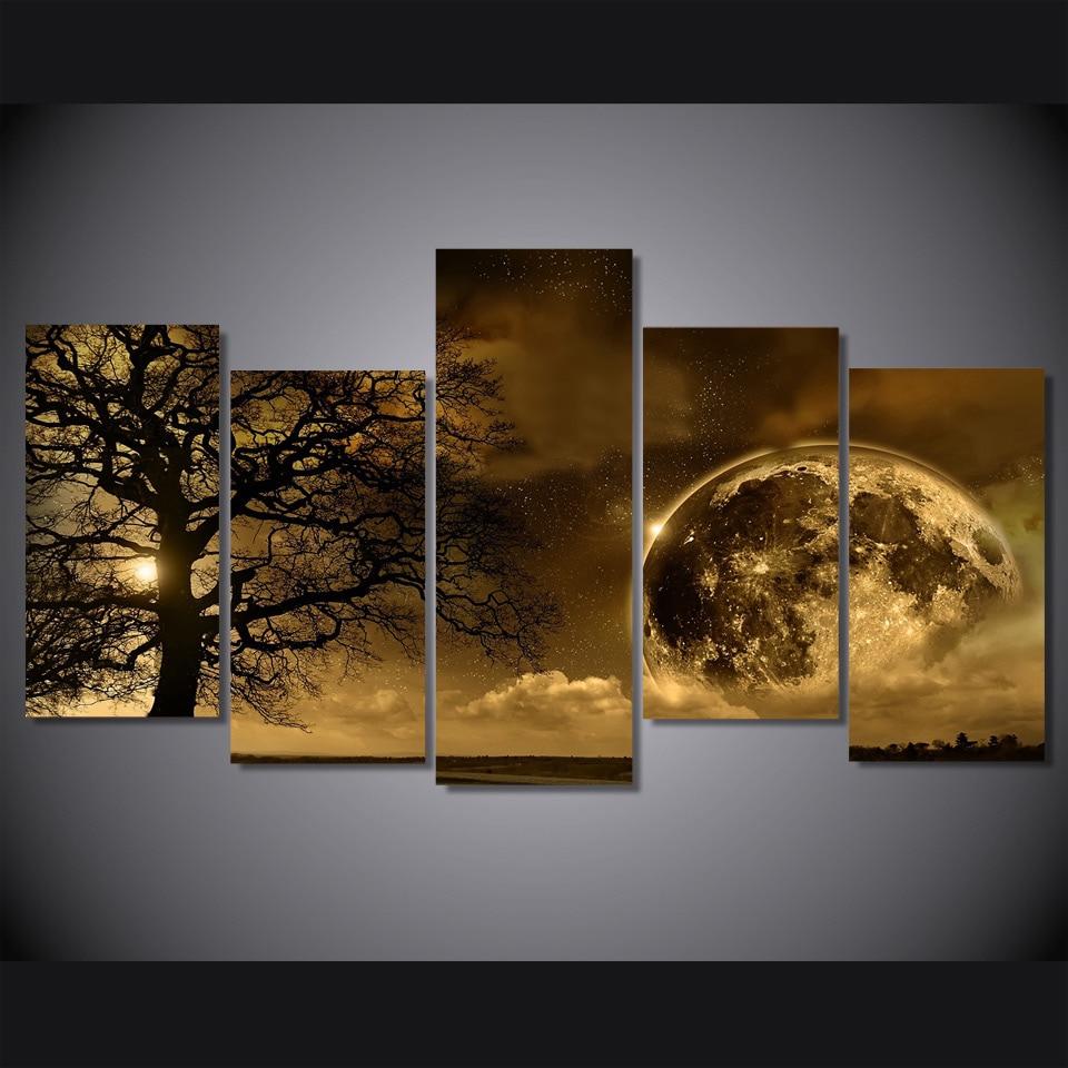 Celestial Body - Nature 5 Panel Canvas Art Wall Decor Celestial Body - Nature 5 Panel Canvas Art Wall Decor